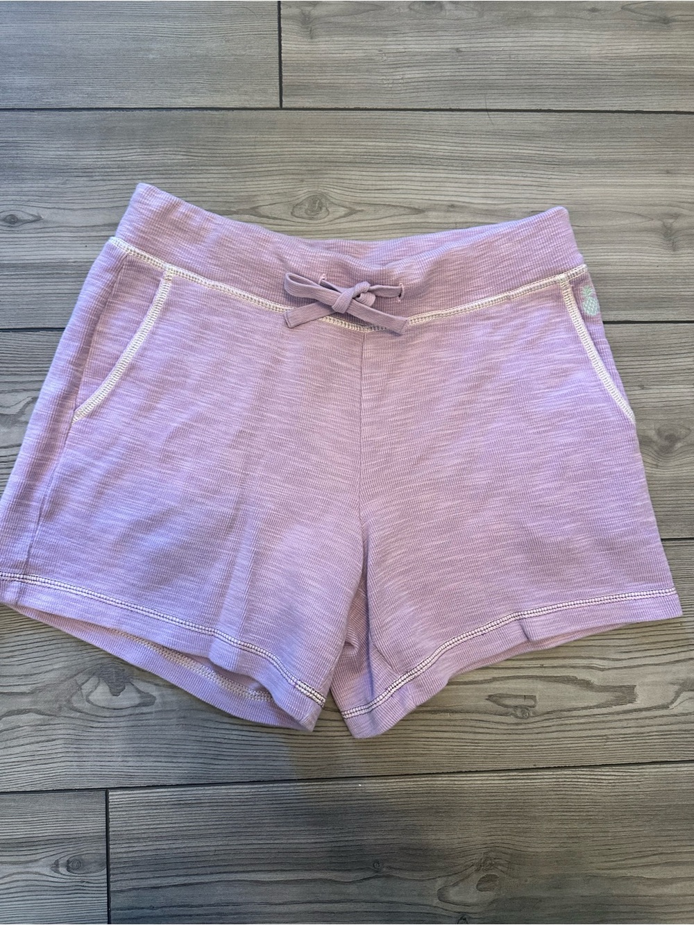 Tommy Bahama Womens XS Purple Waffle Knit Lounge Shorts Drawstring Pockets